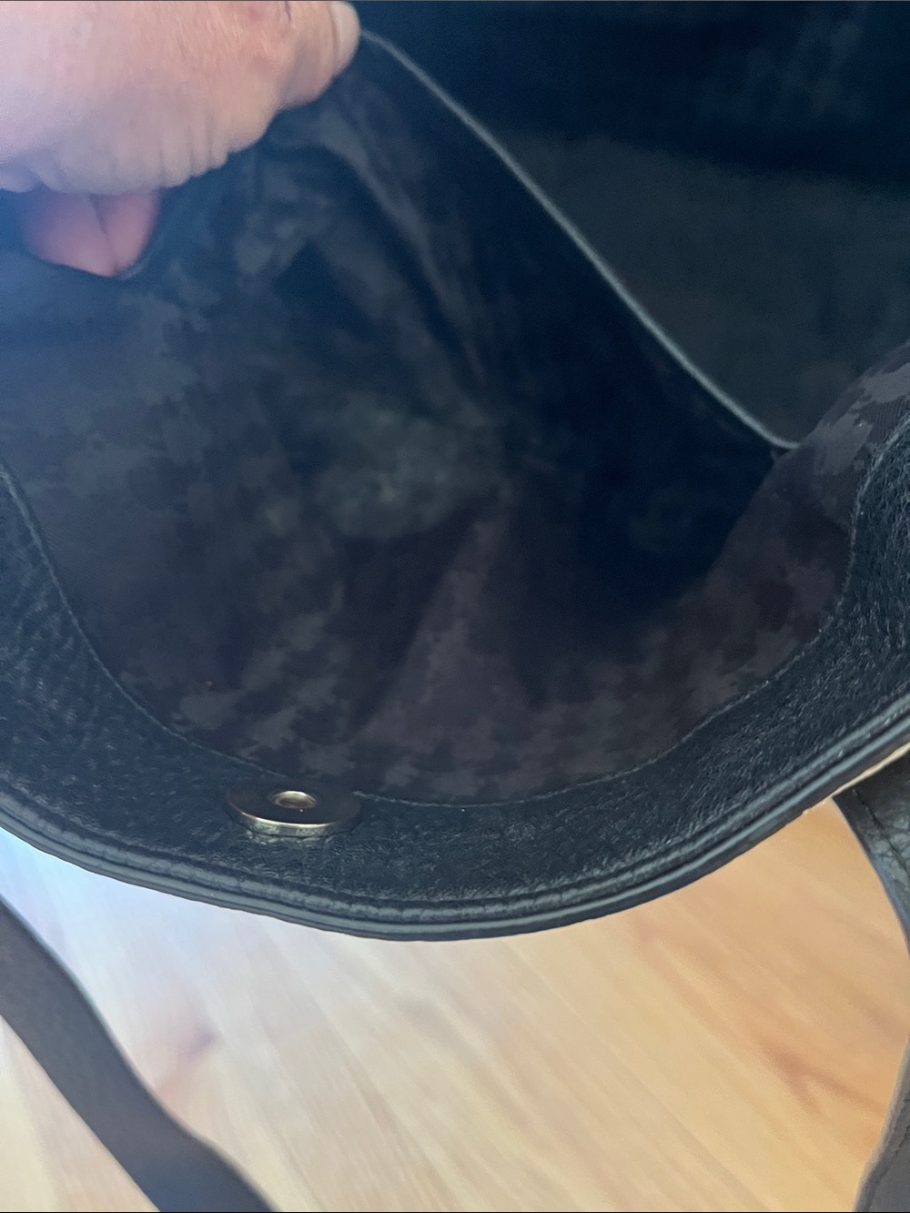Karl Lagerfeld Black and Cream Two-Tone Pebbled Leather Tote - Picture 11 of 11